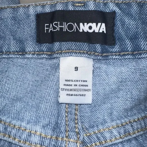 Fashion Nova Women’s Tall Bend The Rules Distressed Jeans Size 9 - Picture 5 of 5